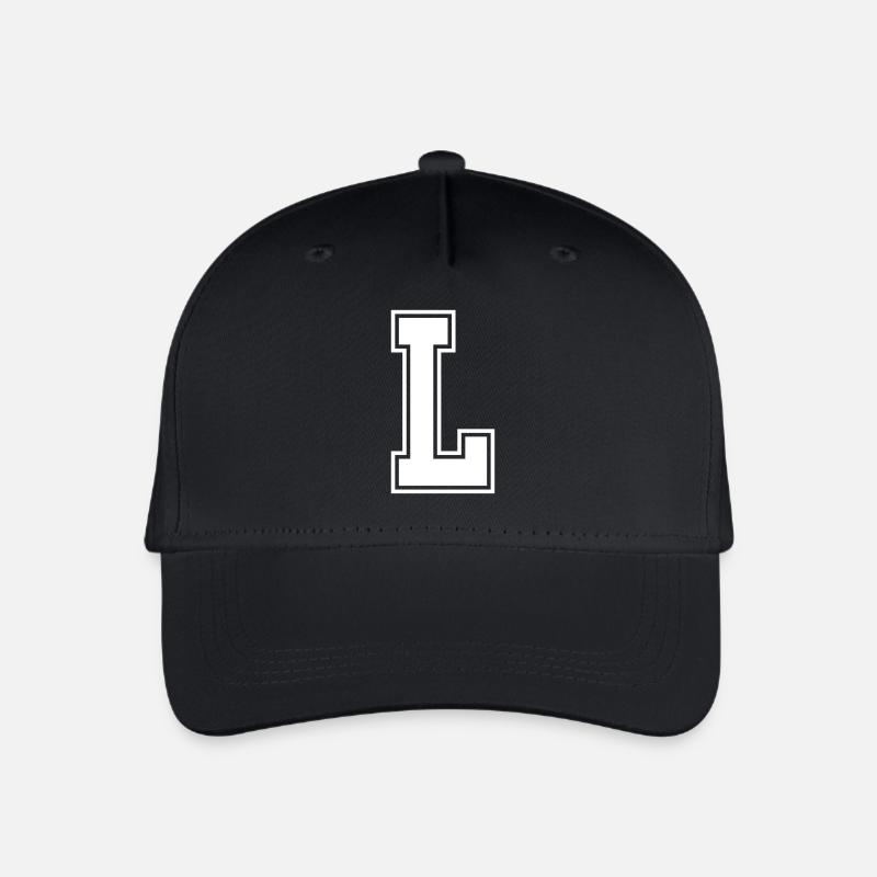 Buchstabe L - Kinder Bio Basecap - Schwarz