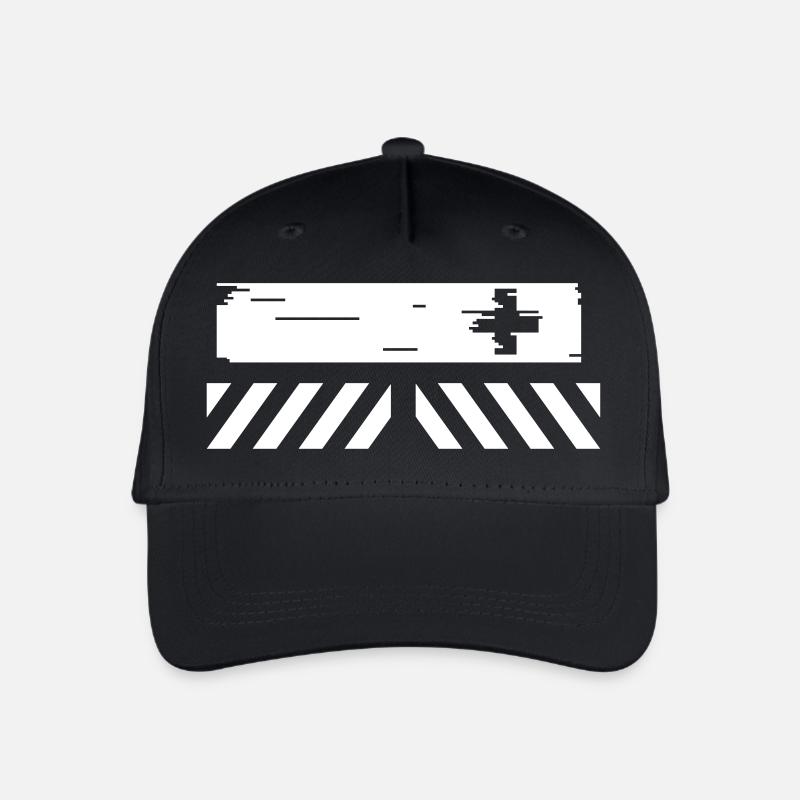 Warning 3 Zipper Warnbalken - Kinder Bio Basecap - Schwarz