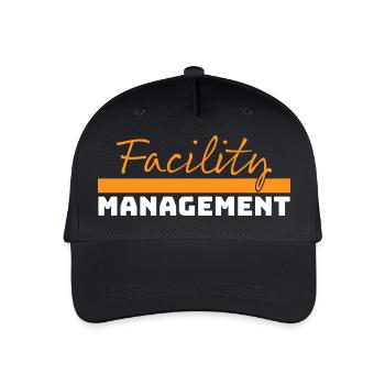 Tshirt Facility Management blanc orangé - Casquette de baseball bio Enfant - noir - Devant