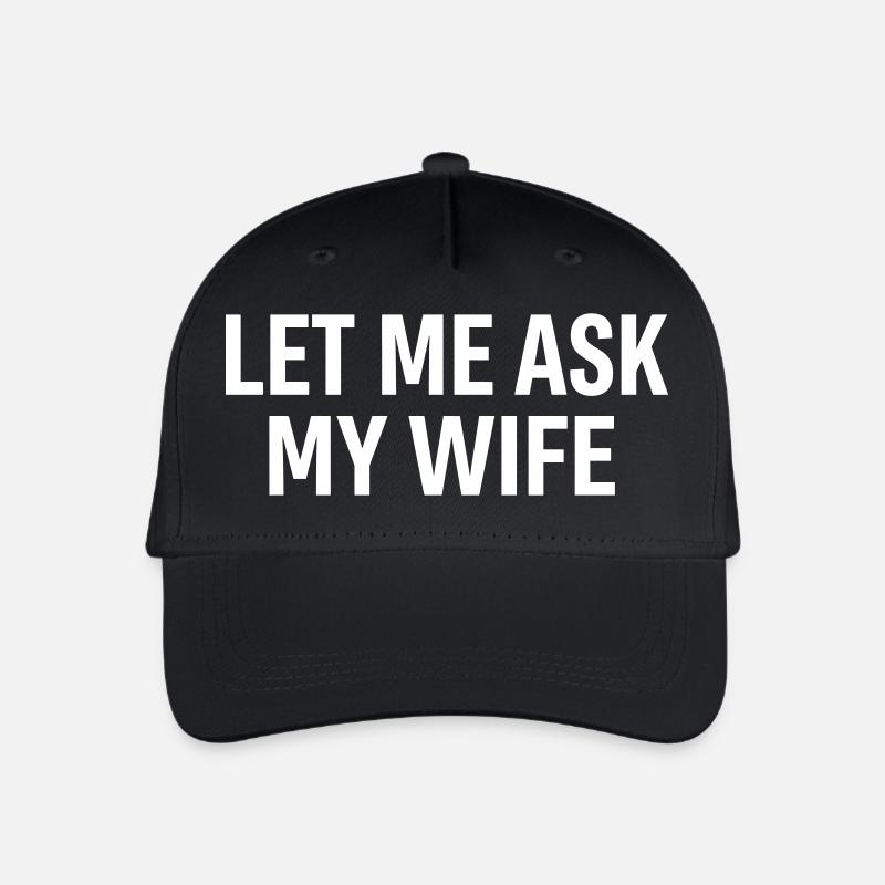 Laisse-moi demander à ma femme, c’est drôle de dire - Casquette de baseball bio Enfant - noir