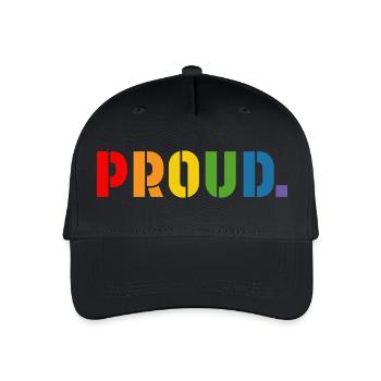 Rainbow shirt proud, LGBT lgbtqi queer - Organic Kids’ Baseball Cap - black - Front