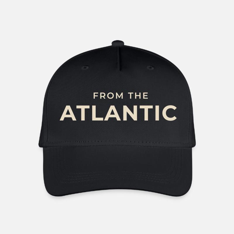 Aus der Atlantic Vintage Typografie - Kinder Bio Basecap - Schwarz