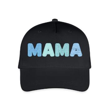 Patchwork Geschenkidee für Mama zum Muttertag - Kinder Bio Basecap - Schwarz - Vorne