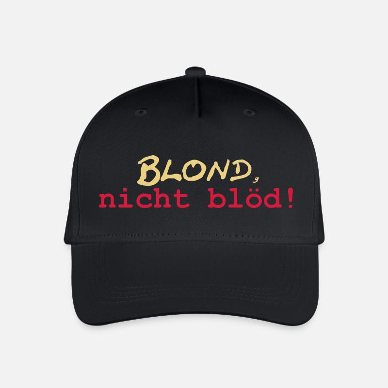 Blond nicht blöd - Kinder Bio Basecap - Schwarz