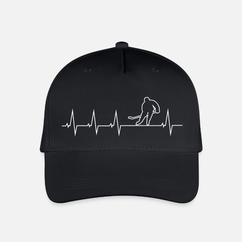 Ich liebe Eishockey - Kinder Bio Basecap - Schwarz