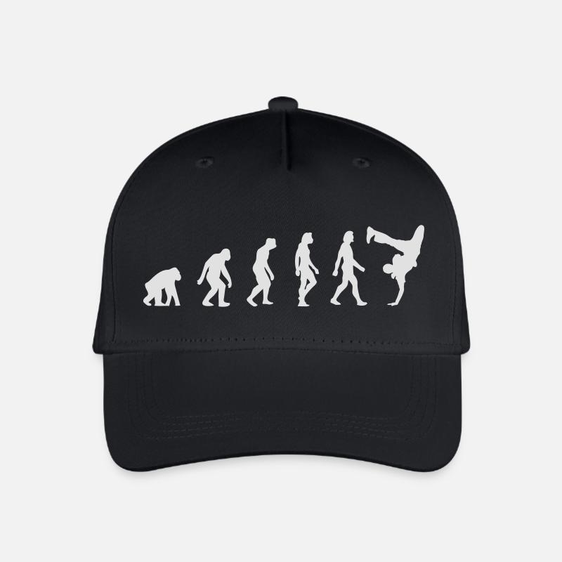 Die Evolution des Breakdancing - Kinder Bio Basecap - Schwarz