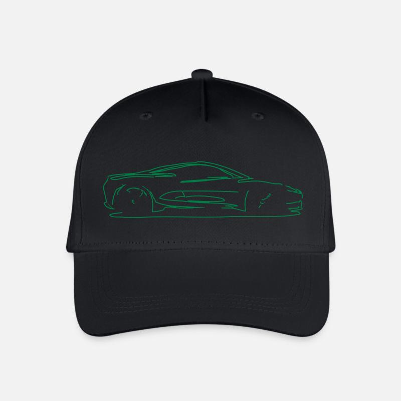 car sketch - Casquette de baseball bio Enfant - noir