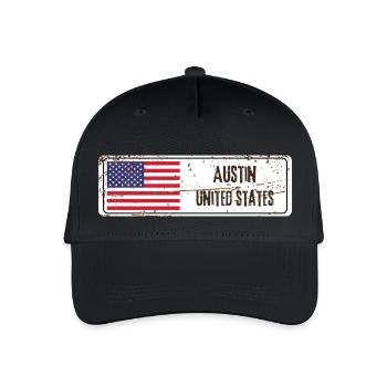 Austin United States Flag - Organic Kids’ Baseball Cap - black - Front