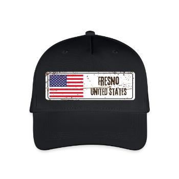 Fresno United States Flag - Organic Kids’ Baseball Cap - black - Front