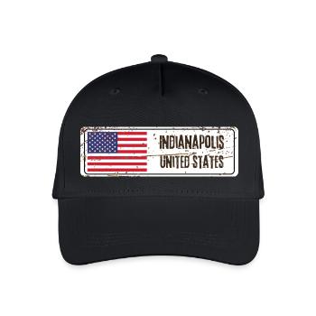 Indianapolis United States Flag - Organic Kids’ Baseball Cap - black - Front