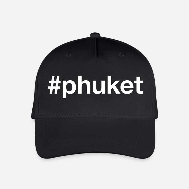 PHUKET Hashtag Indonesien - Kinder Bio Basecap - Schwarz