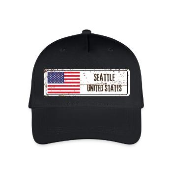 Seattle United States - Organic Kids’ Baseball Cap - black - Front