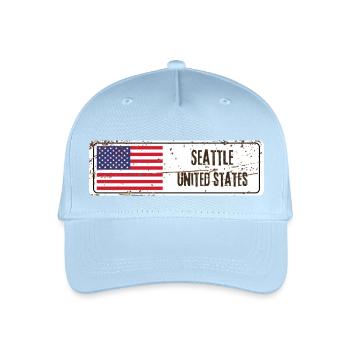 Seattle, Vereinigte Staaten - Kinder Bio Basecap - Hellblau - Vorne
