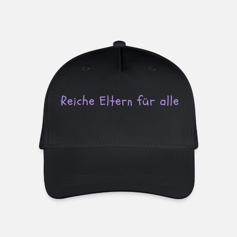 Reiche Eltern für alle - Kinder Bio Basecap - Schwarz