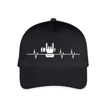 Battement de cœur du métal - Casquette de baseball bio Enfant - noir - Devant