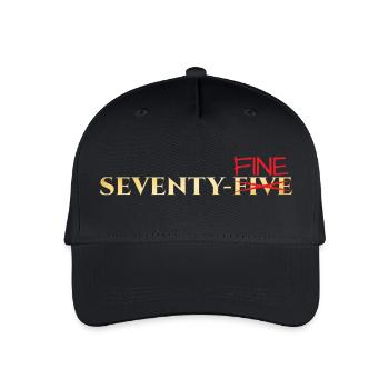 75th birthday: Seventy-Fine - Organic Kids’ Baseball Cap - black - Front