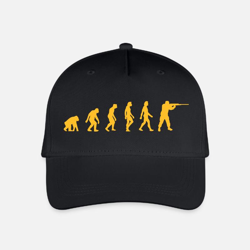 Die Evolution der Jäger - Kinder Bio Basecap - Schwarz