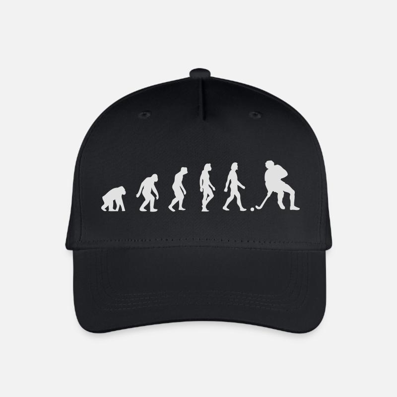 Die Evolution des Hockey - Kinder Bio Basecap - Schwarz