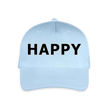 Happy - Organic Kids’ Baseball Cap - light blue - Front