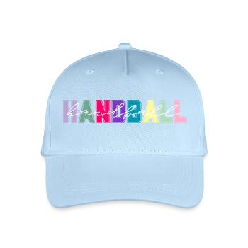 Handball Farben - Handball Liebhaber Geschenk - Kinder Bio Basecap - Hellblau - Vorne