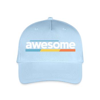 Awesome Typography Design - Organic Kids’ Baseball Cap - light blue - Front