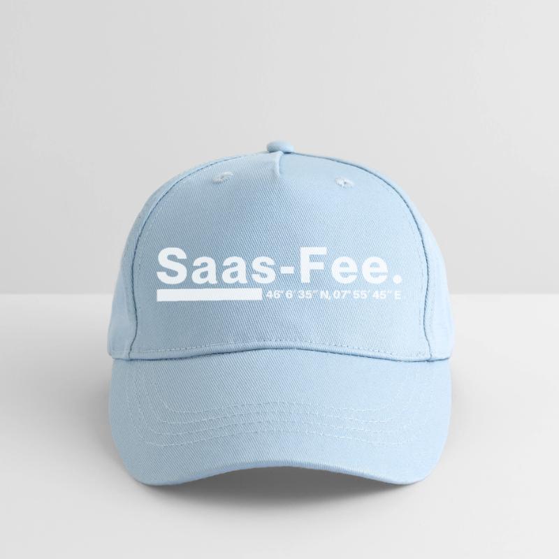 Saas-Fee coordinates Valais Switzerland Organic Kids’ Baseball Cap
