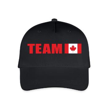 Support Team Canada - Organic Kids’ Baseball Cap - black - Front