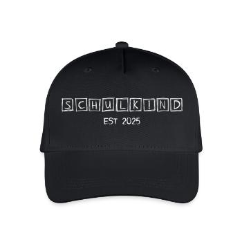 Schulkind EST 2025 Einschulung Geschenk - Kinder Bio Basecap - Schwarz - Vorne