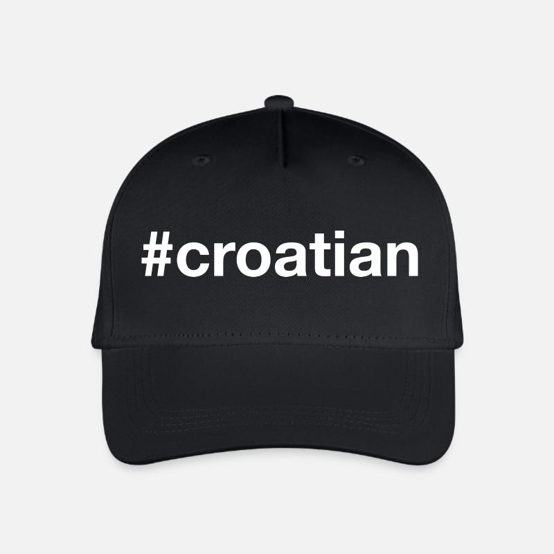 CROATIAN Croatia Kroatien Hashtag - Kinder Bio Basecap - Schwarz