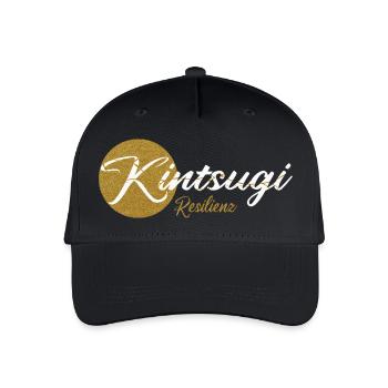 Kintsugi Vers01 white - Kinder Bio Basecap - Schwarz - Vorne