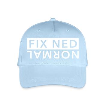 fix ned normal dialekt mundart österreich spruch - Kinder Bio Basecap - Hellblau - Vorne