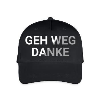 Geh weg danke - Kinder Bio Basecap - Schwarz - Vorne