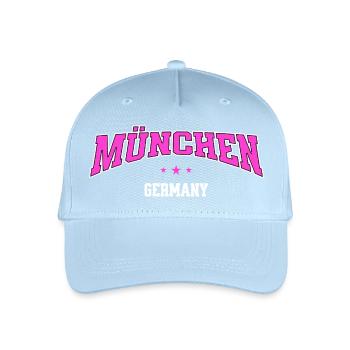 Munich, Germany Statement Lettering Urban Pink - Organic Kids’ Baseball Cap - light blue - Front