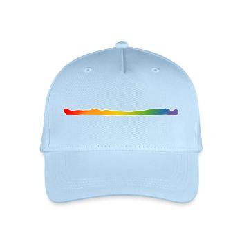 Rainbow shirt white LGBT lgbtqi queer - Organic Kids’ Baseball Cap - light blue - Front