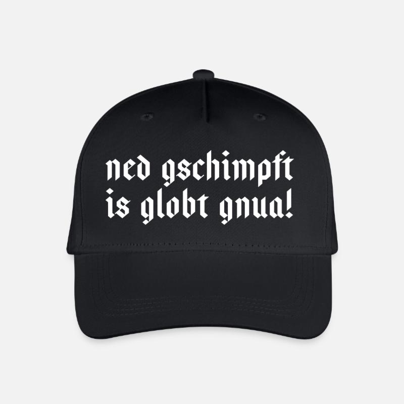 BAYRISCH! ned gschimpft is globt gnua - Kinder Bio Basecap - Schwarz