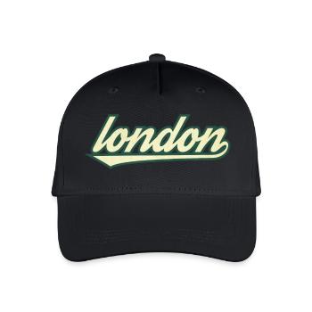 T-shirt rétro à lettres londoniennes - Casquette de baseball bio Enfant - noir - Devant