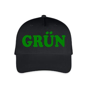 Grün - Kinder Bio Basecap - Schwarz - Vorne