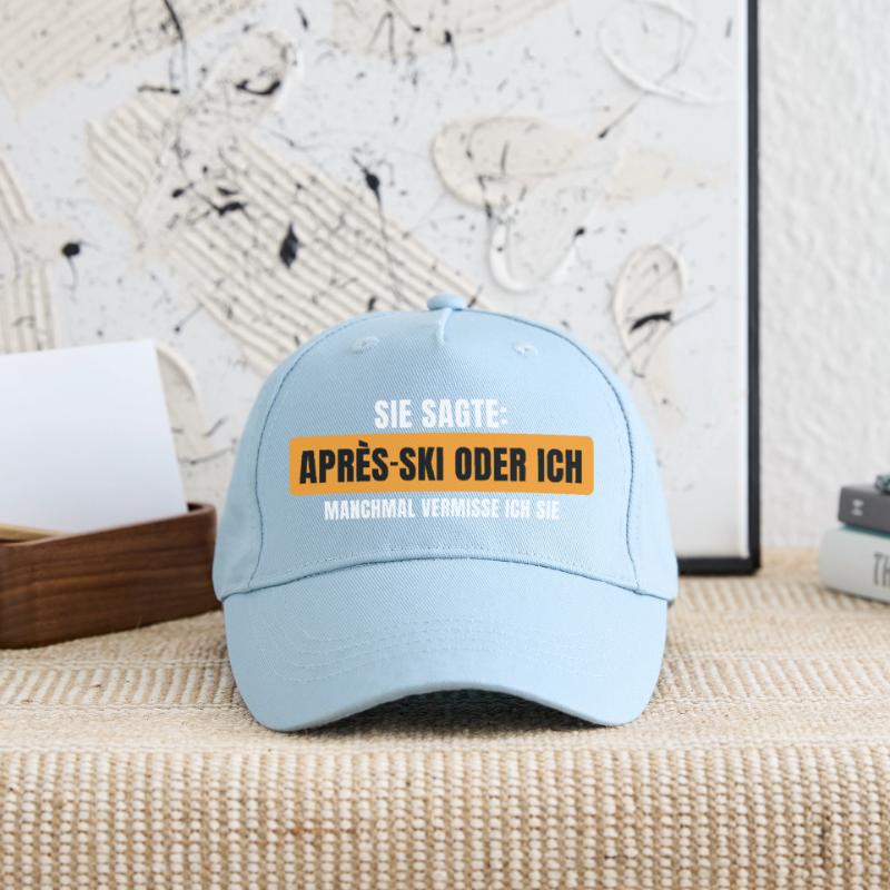 Sie sagte Apres Ski oder ich Party lustig Design Kinder Bio Basecap