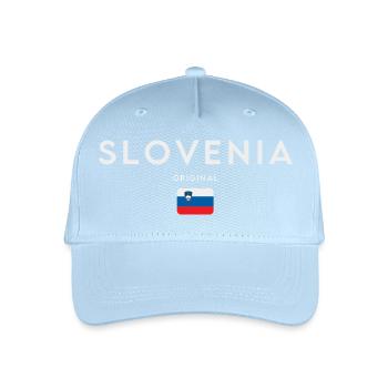 Flagge von Slowenien, slowenischer Stolz - Kinder Bio Basecap - Hellblau - Vorne