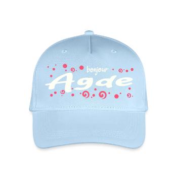 Agde - Casquette de baseball bio Enfant - bleu clair - Devant