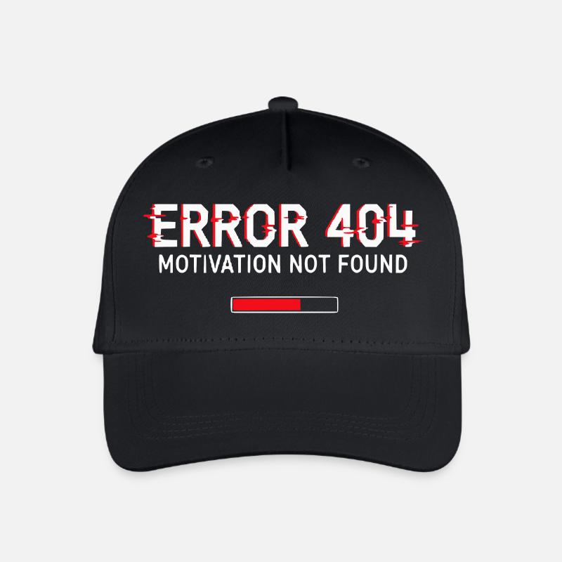 Error 404 Motivation - Organic Kids’ Baseball Cap - black