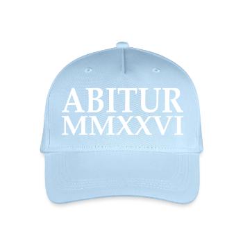 Abi 2026 - ABITUR - Römische Ziffern - Kinder Bio Basecap - Hellblau - Vorne