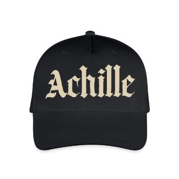 Achille Gothic script - Organic Kids’ Baseball Cap - black - Front