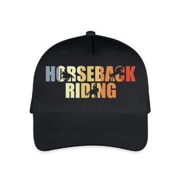 Vintage Horseback Riding - Organic Kids’ Baseball Cap - black - Front