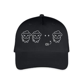 Lustige Schafe - Augen - Ich - Schwarzes Schaf - Kinder Bio Basecap - Schwarz - Vorne