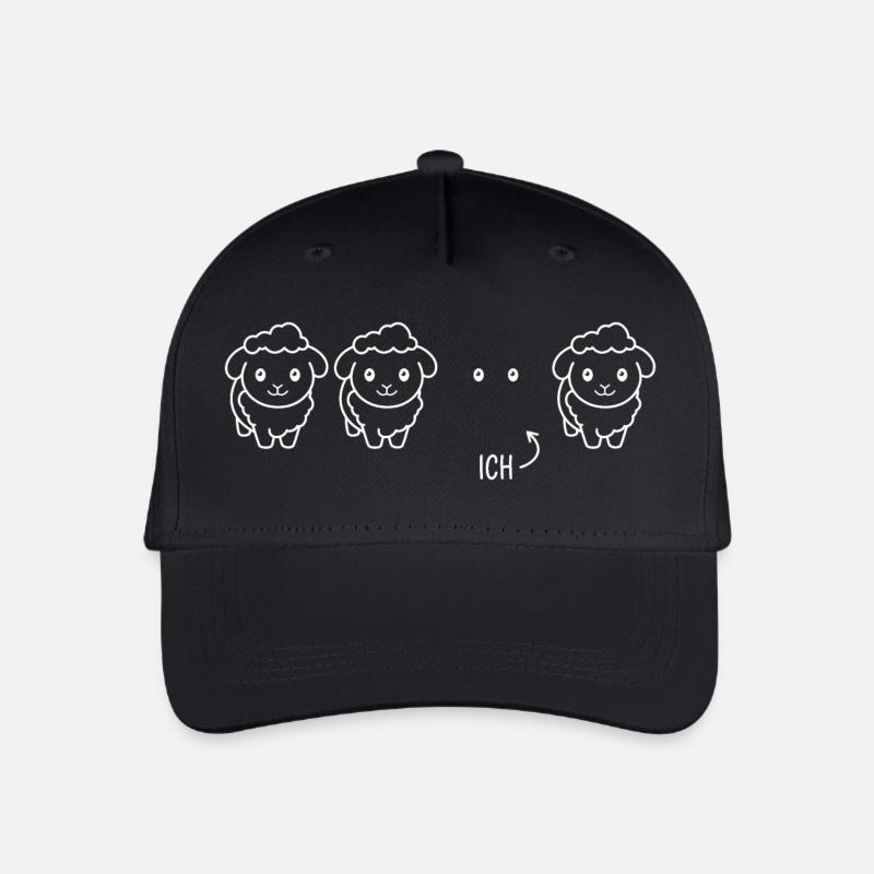 Lustige Schafe - Augen - Ich - Schwarzes Schaf - Kinder Bio Basecap - Schwarz