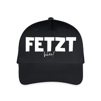 Déchiquetez ici ! Amusez-vous en allemand de l’Est / saxon - Casquette de baseball bio Enfant - noir - Devant