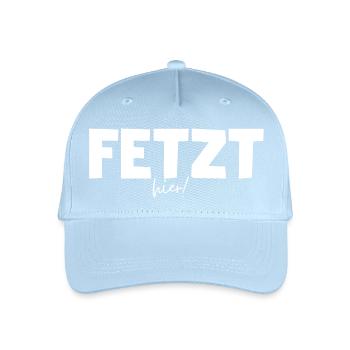 Déchiquetez ici ! Amusez-vous en allemand de l’Est / saxon - Casquette de baseball bio Enfant - bleu clair - Devant