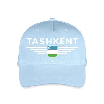 Taschkent T-Shirt – Usbekistans Herz - Kinder Bio Basecap - Hellblau - Vorne
