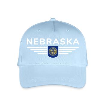 Nebraska Fan T-Shirt – Perfekt für Fans! - Kinder Bio Basecap - Hellblau - Vorne